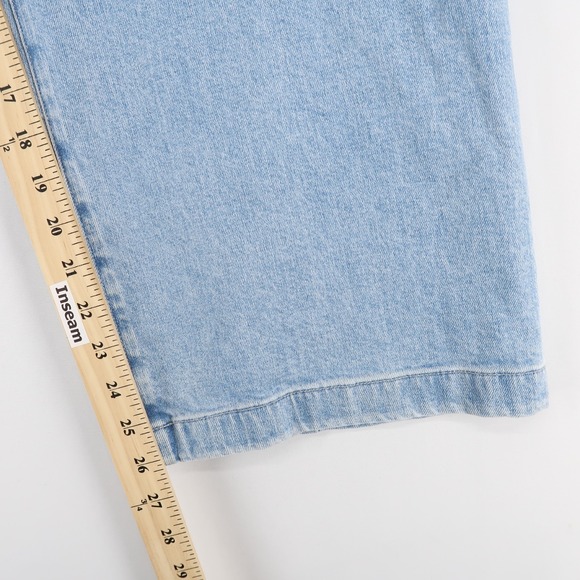 Madewell Emmett Jeans Womens 33 Blue Wide Leg High Rise Stretch Crop - Picture 7 of 12